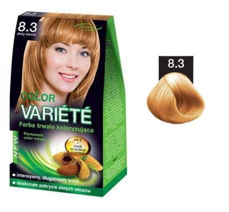 Variete Color Permanent Color Cream permanentiniai dažai 8.3 Auksinė blondinė 50g