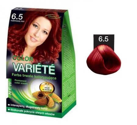 Variete Color Permanent Color Kreminiai permanentiniai dažai 6.5 Ruby Night 50g