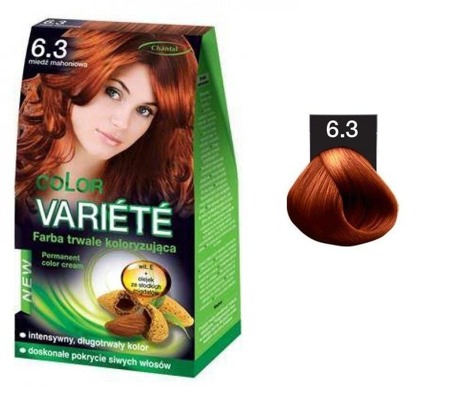 Variete Color Permanent Color kreminiai permanentiniai dažai 6.3 Raudonmedžio varis 50g