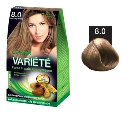 Variete Color permanentinis spalvotas kremas 8.0 Beżowy Blond 50g