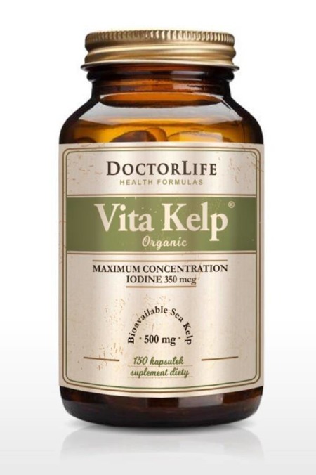 Vita Kelp Organic 500mg ekologiško jodo maisto papildas 150 kapsulių