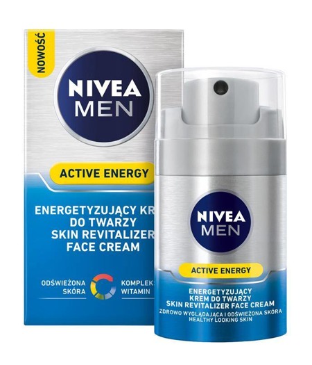 Vyrams Active Energy energizuojantis veido kremas 50ml