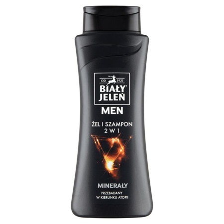 White Jeleń For Men hipoalerginis gelis ir šampūnas 2in1 su mineralais 300ml