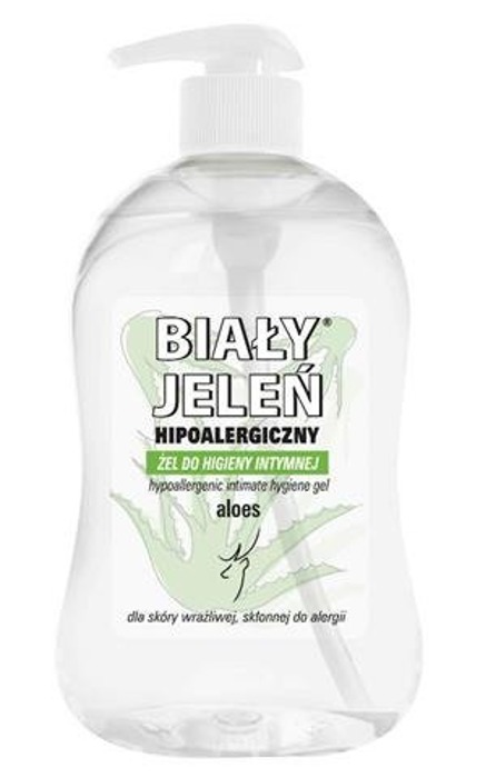 White Jeleń Hipoalerginis intymios higienos gelis su alijošiumi 500ml