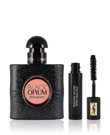 YVES SAINT LAURENT Black Opium EDP 30ml + blakstienų tušas Volume Effet Faux Cils N1 2ml