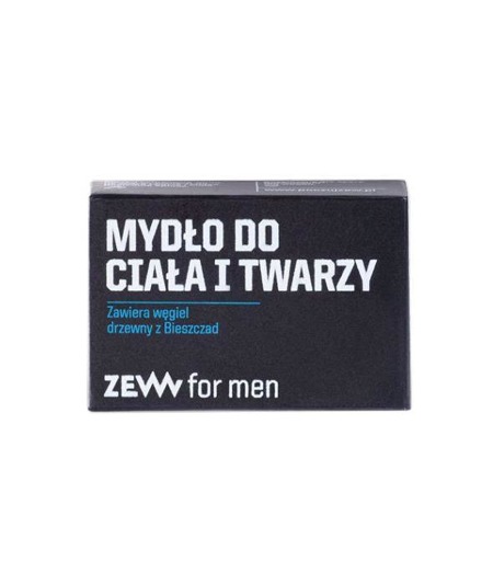 ZEW FOR MEN kūno ir veido muilas su medžio anglimi Bieszczady 85ml